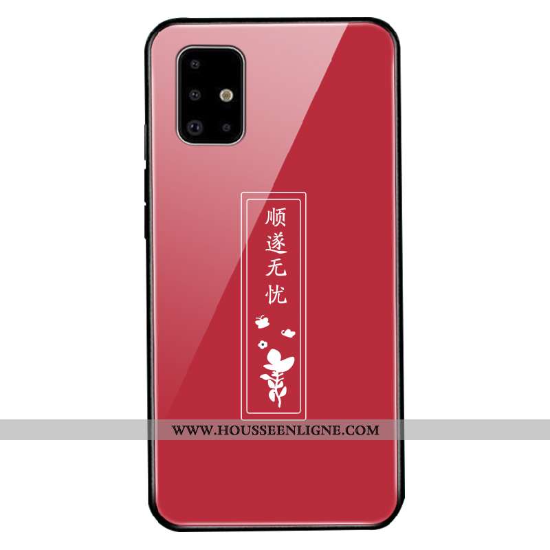 Housse Samsung Galaxy A51 Fluide Doux Mode Coque Créatif Étui Incassable Style Chinois Verte