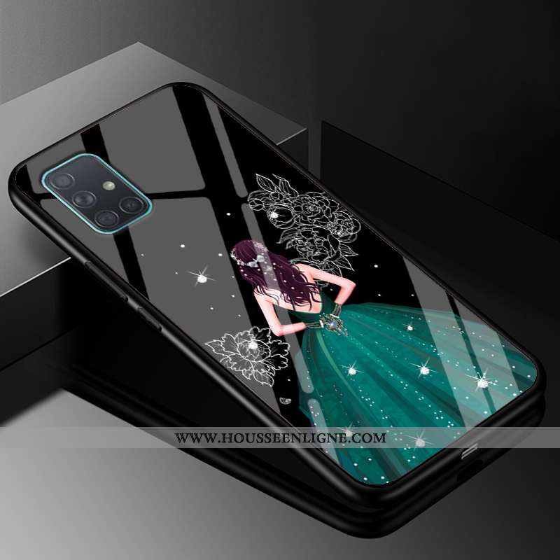 Housse Samsung Galaxy A51 Fluide Doux Silicone Étoile Téléphone Portable Mode Tout Compris Yarn Roug