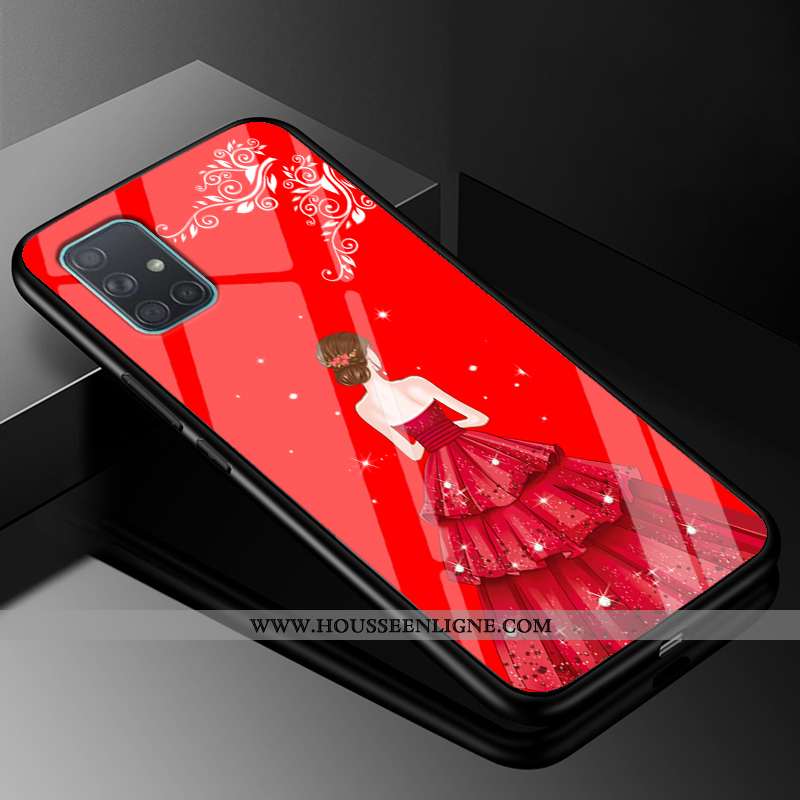 Housse Samsung Galaxy A51 Fluide Doux Silicone Étoile Téléphone Portable Mode Tout Compris Yarn Roug