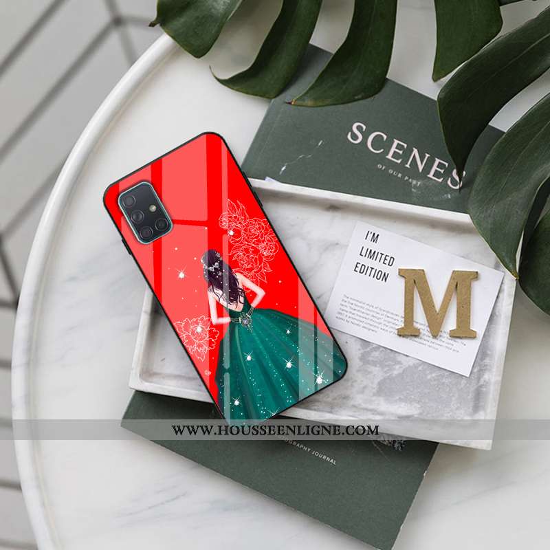 Housse Samsung Galaxy A51 Fluide Doux Silicone Étoile Téléphone Portable Mode Tout Compris Yarn Roug