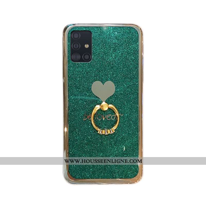 Housse Samsung Galaxy A51 Protection Personnalité Tout Compris Vert Rose Incassable Téléphone Portab