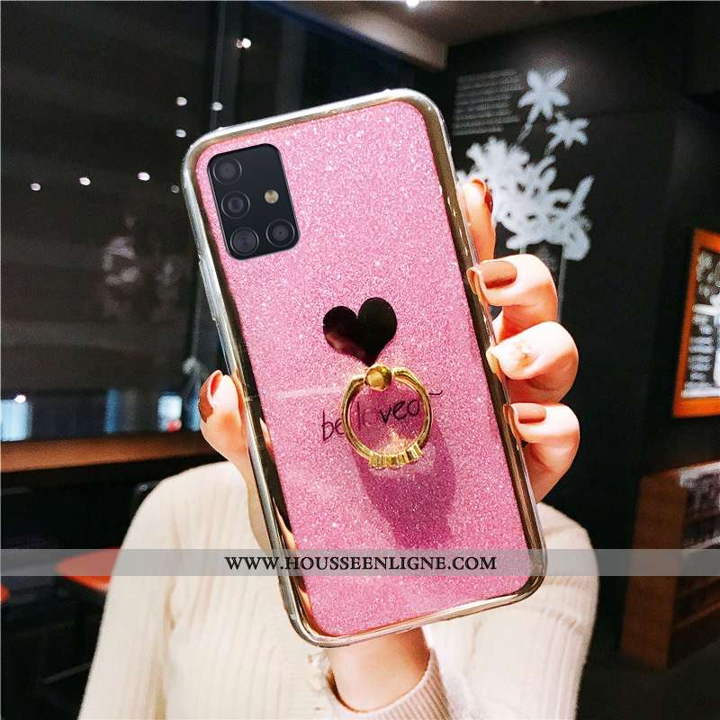 Housse Samsung Galaxy A51 Protection Personnalité Tout Compris Vert Rose Incassable Téléphone Portab