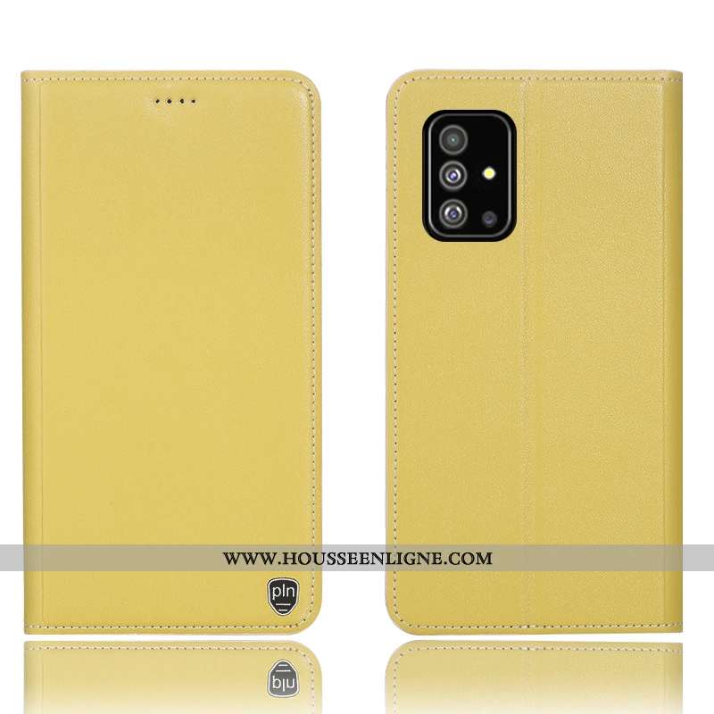 Housse Samsung Galaxy A51 Protection Téléphone Portable Étui Tout Compris Incassable Coque Jaune