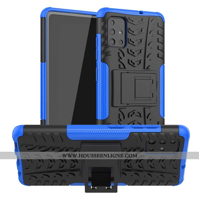 Housse Samsung Galaxy A51 Tendance Silicone Tout Compris Incassable Net Rouge Protection Étoile Noir