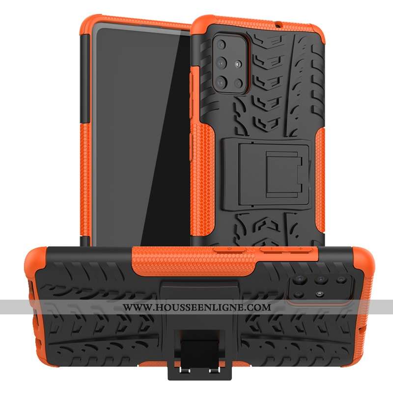 Housse Samsung Galaxy A51 Tendance Silicone Tout Compris Incassable Net Rouge Protection Étoile Noir