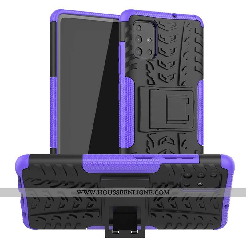 Housse Samsung Galaxy A51 Tendance Silicone Tout Compris Incassable Net Rouge Protection Étoile Noir