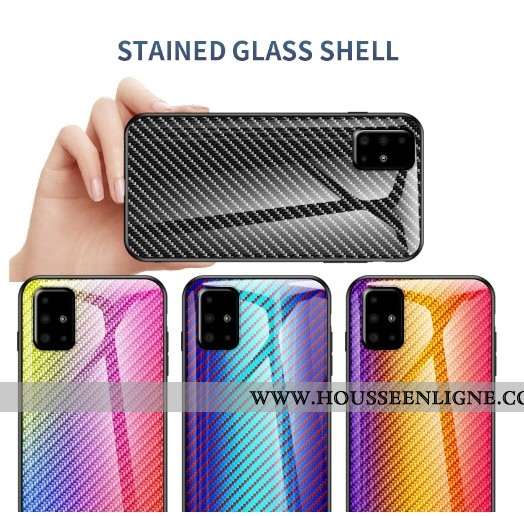 Housse Samsung Galaxy A51 Verre Coque Noir Incassable Téléphone Portable Étoile Tempérer