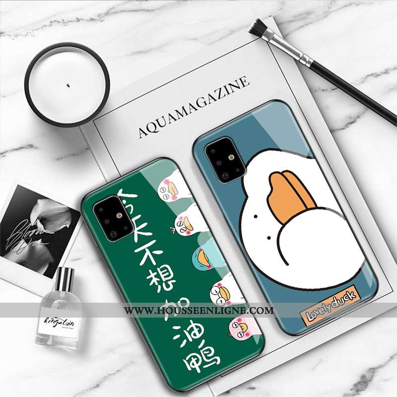 Housse Samsung Galaxy A51 Verre Personnalité Étoile Incassable Fluide Doux Personnalisé Amoureux Rou