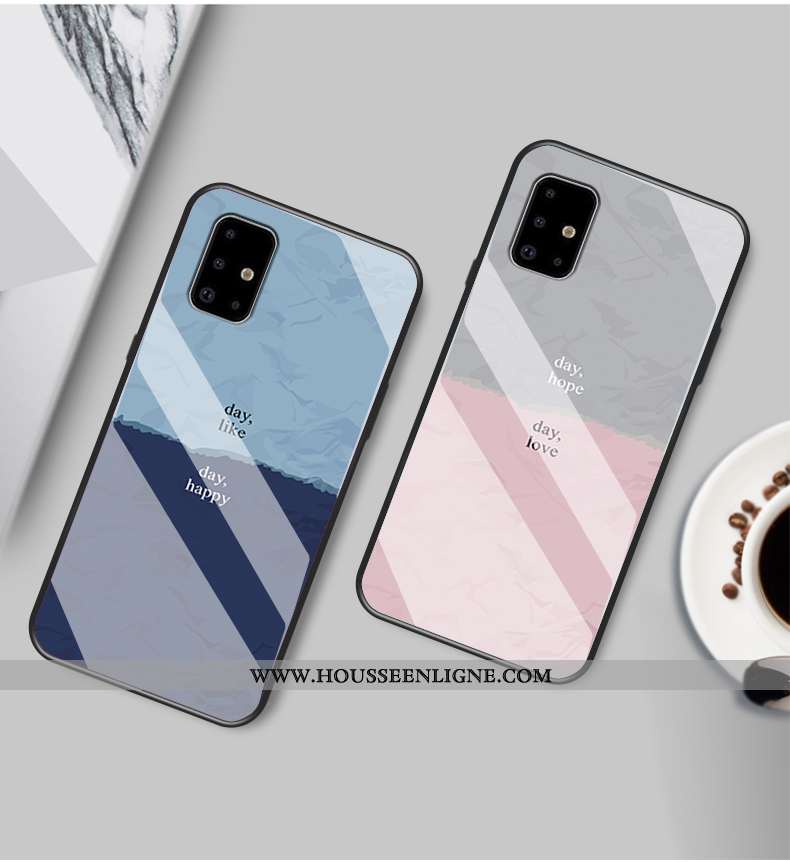 Housse Samsung Galaxy A51 Verre Personnalité Étoile Incassable Fluide Doux Personnalisé Amoureux Rou