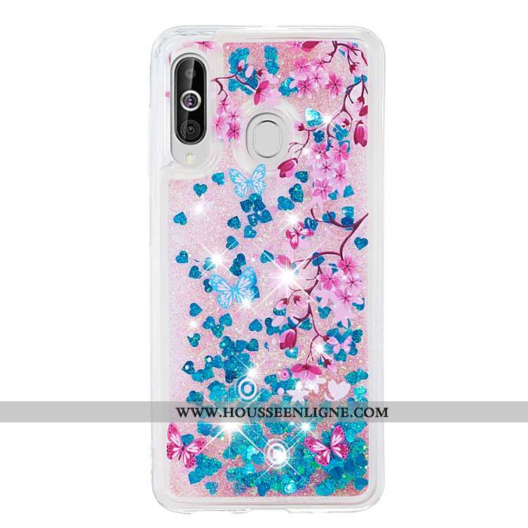 Housse Samsung Galaxy A60 Dessin Animé Tendance Incassable Étui Tout Compris Coque Quicksand Bleu