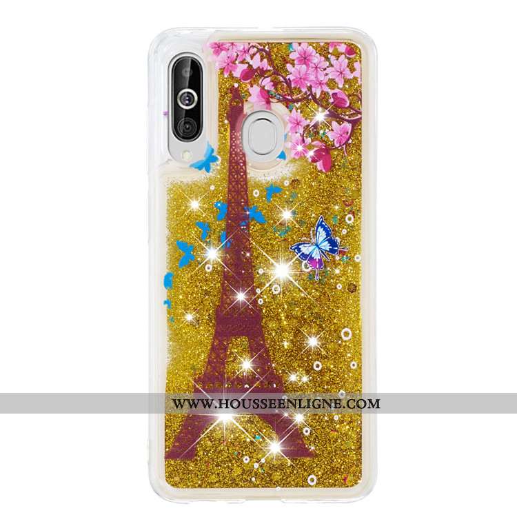 Housse Samsung Galaxy A60 Dessin Animé Tendance Incassable Étui Tout Compris Coque Quicksand Bleu