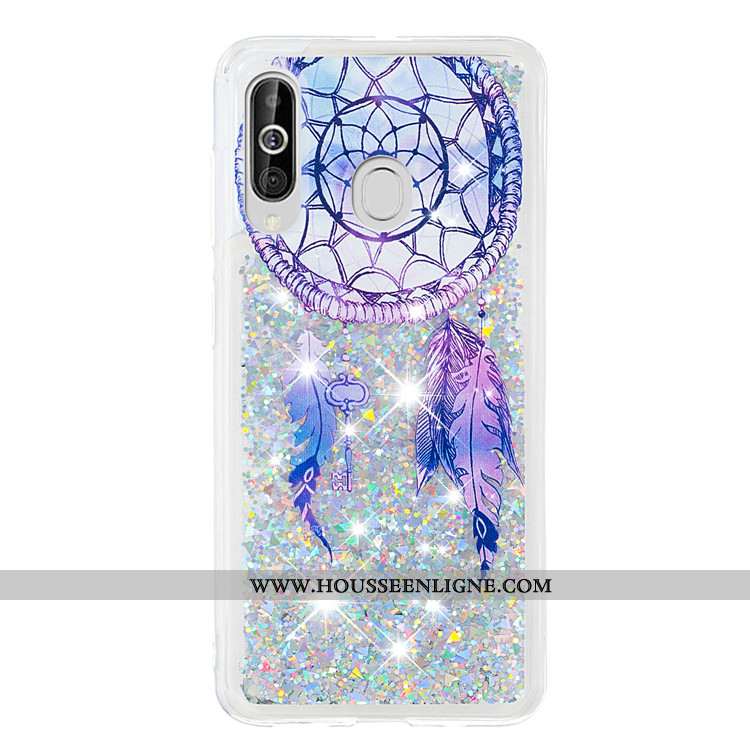 Housse Samsung Galaxy A60 Dessin Animé Tendance Incassable Étui Tout Compris Coque Quicksand Bleu