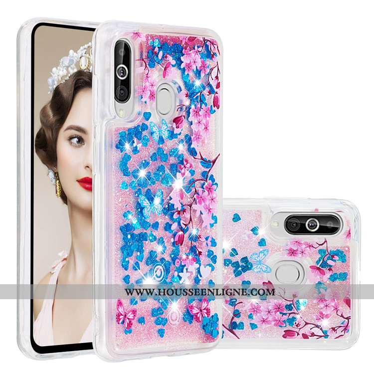 Housse Samsung Galaxy A60 Dessin Animé Tendance Incassable Étui Tout Compris Coque Quicksand Bleu