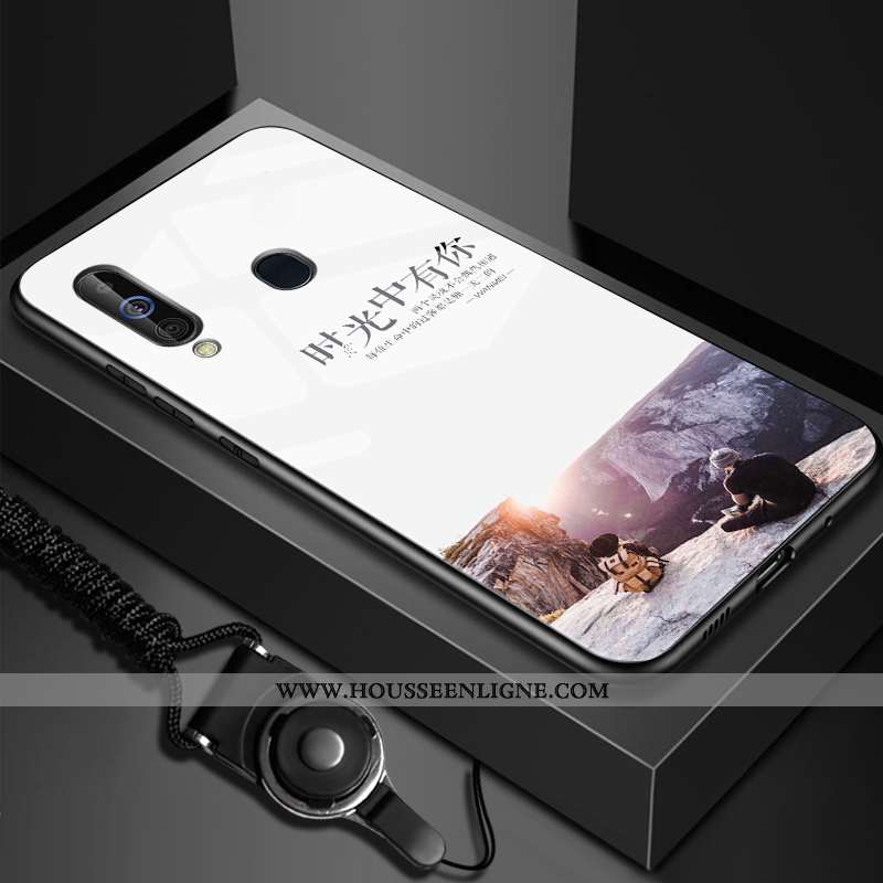 Housse Samsung Galaxy A60 Fluide Doux Silicone Étoile Étui Personnalisé Verre Téléphone Portable Noi