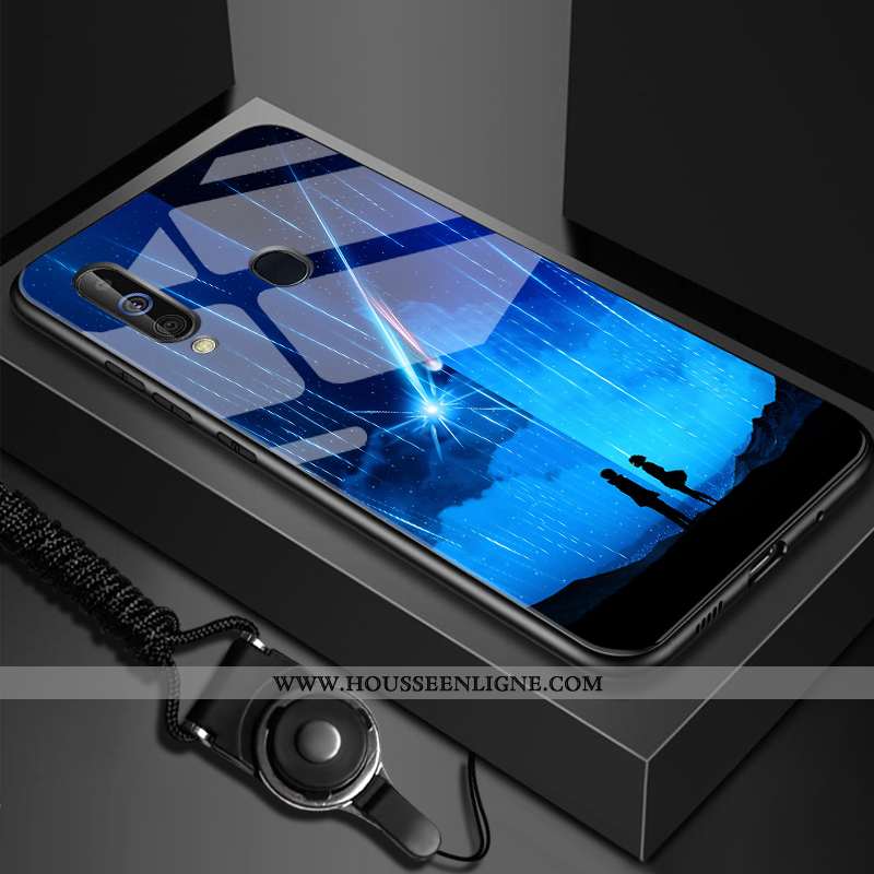 Housse Samsung Galaxy A60 Fluide Doux Silicone Étoile Étui Personnalisé Verre Téléphone Portable Noi