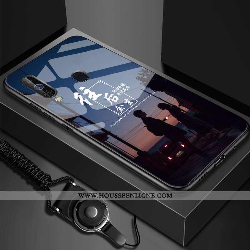 Housse Samsung Galaxy A60 Fluide Doux Silicone Étoile Étui Personnalisé Verre Téléphone Portable Noi