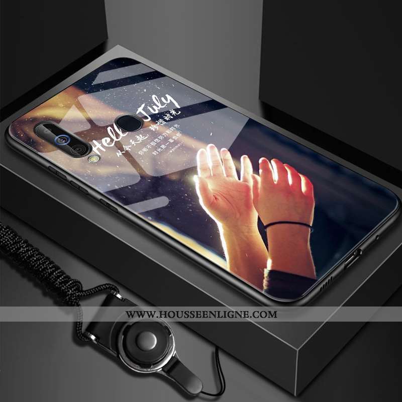 Housse Samsung Galaxy A60 Fluide Doux Silicone Étoile Étui Personnalisé Verre Téléphone Portable Noi