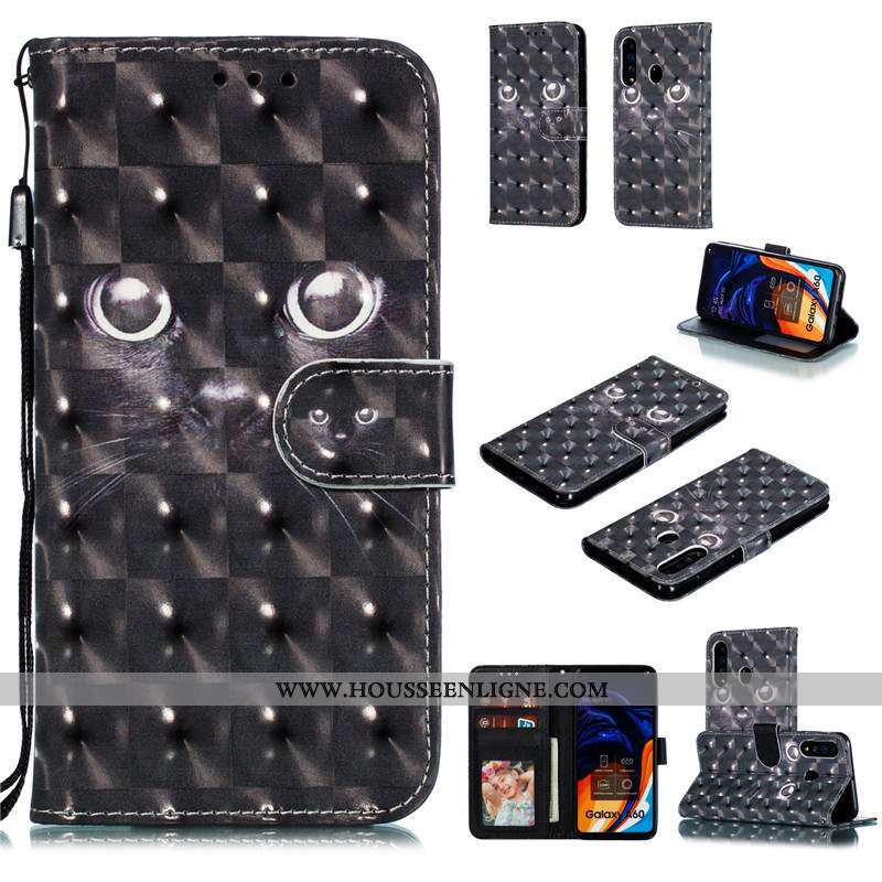 Housse Samsung Galaxy A60 Protection Charmant Bleu Téléphone Portable Étui Coque Étoile