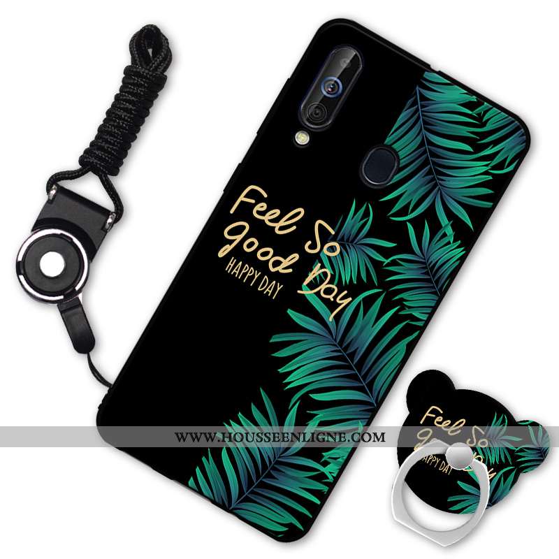 Housse Samsung Galaxy A60 Protection Fluide Doux Étui Téléphone Portable Silicone Noir Coque
