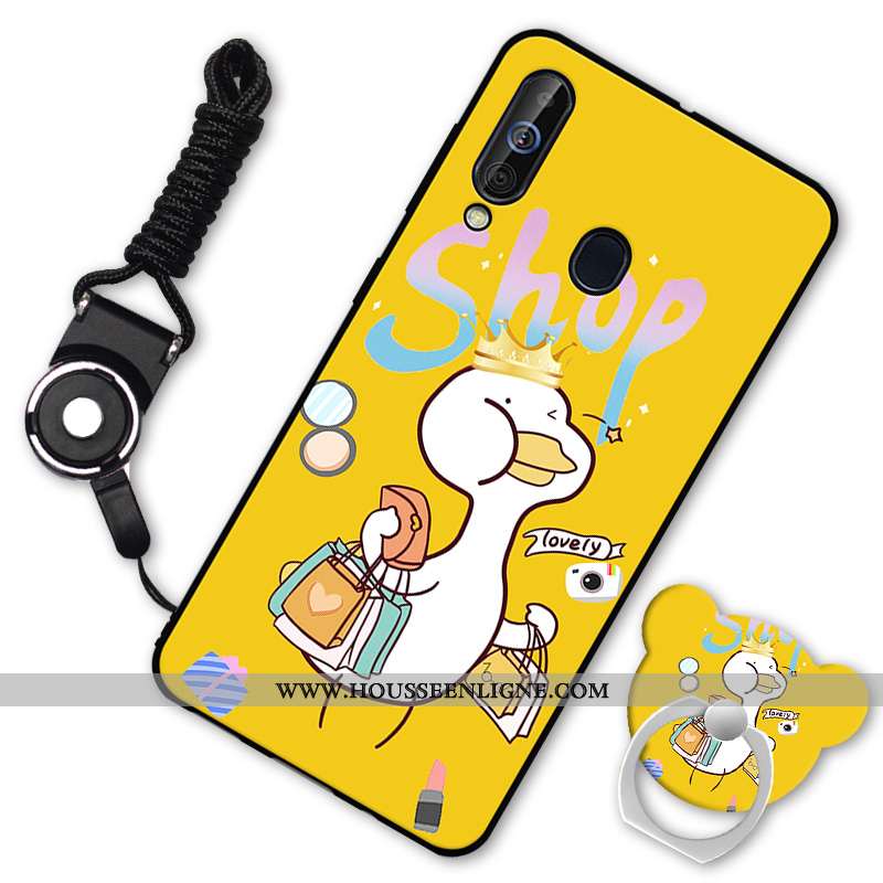 Housse Samsung Galaxy A60 Protection Fluide Doux Étui Téléphone Portable Silicone Noir Coque