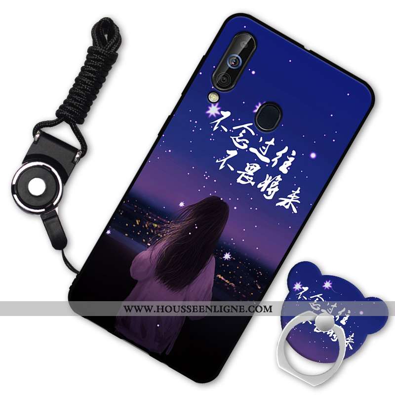 Housse Samsung Galaxy A60 Protection Fluide Doux Étui Téléphone Portable Silicone Noir Coque