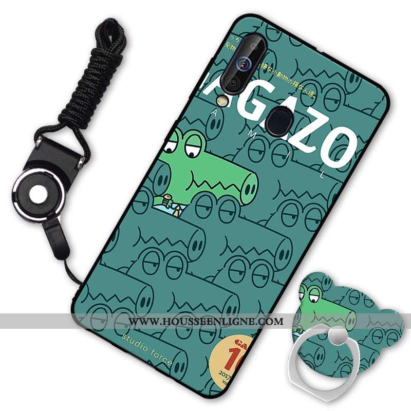 Housse Samsung Galaxy A60 Protection Fluide Doux Étui Téléphone Portable Silicone Noir Coque
