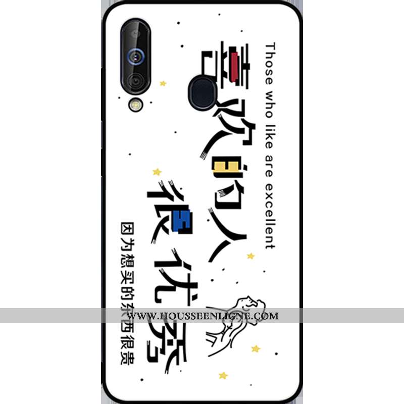 Housse Samsung Galaxy A60 Protection Fluide Doux Étui Téléphone Portable Silicone Noir Coque