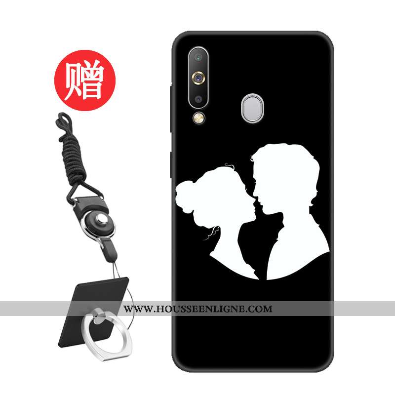 Housse Samsung Galaxy A60 Protection Tempérer Personnalisé Étoile Noir Étui Membrane