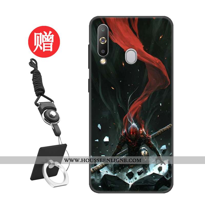Housse Samsung Galaxy A60 Protection Tempérer Personnalisé Étoile Noir Étui Membrane