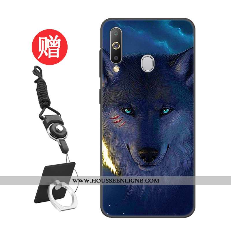 Housse Samsung Galaxy A60 Protection Tempérer Personnalisé Étoile Noir Étui Membrane