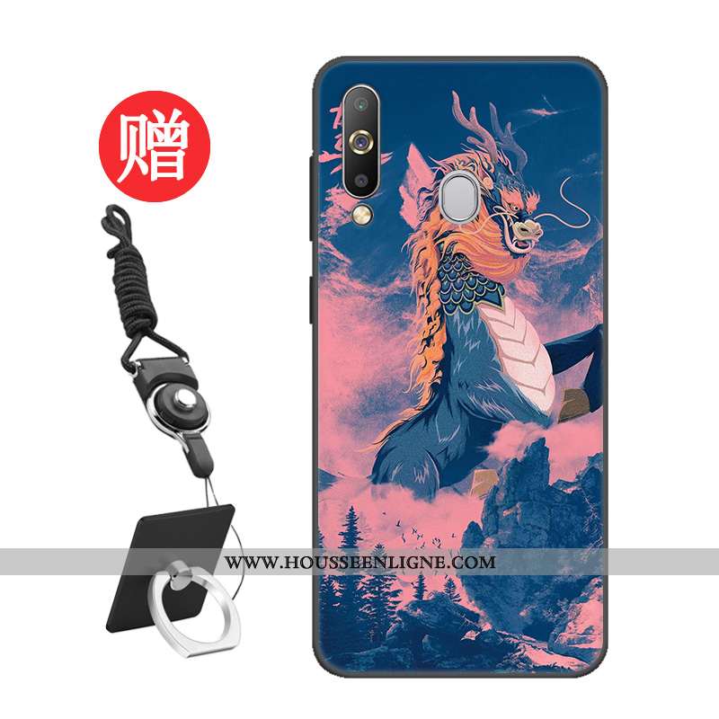 Housse Samsung Galaxy A60 Protection Tempérer Personnalisé Étoile Noir Étui Membrane