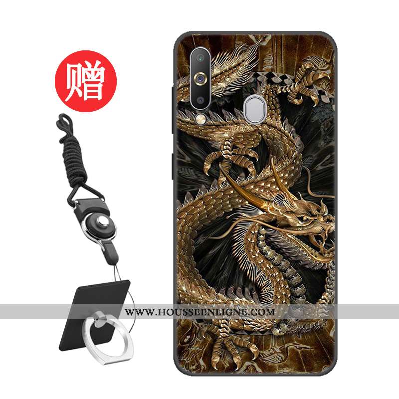 Housse Samsung Galaxy A60 Protection Tempérer Personnalisé Étoile Noir Étui Membrane