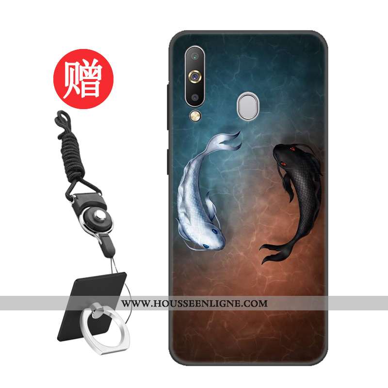 Housse Samsung Galaxy A60 Protection Tempérer Personnalisé Étoile Noir Étui Membrane
