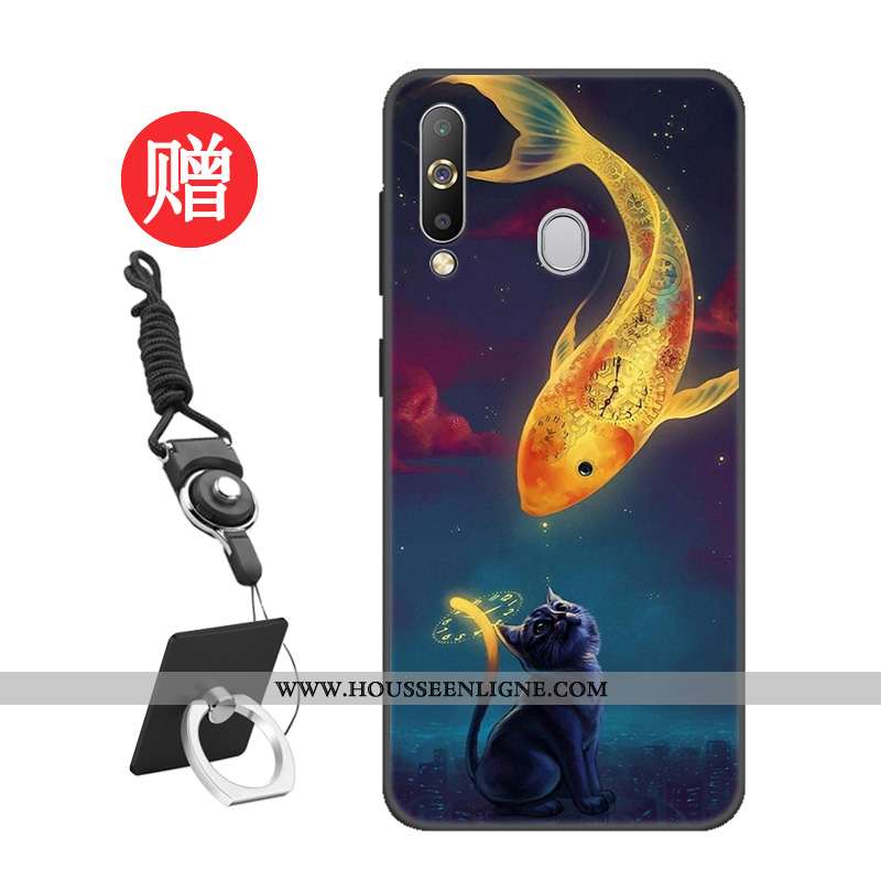 Housse Samsung Galaxy A60 Protection Tempérer Personnalisé Étoile Noir Étui Membrane