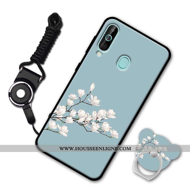 Housse Samsung Galaxy A60 Silicone Protection Ornements Suspendus Étoile Fluide Doux Étui Coque Blan