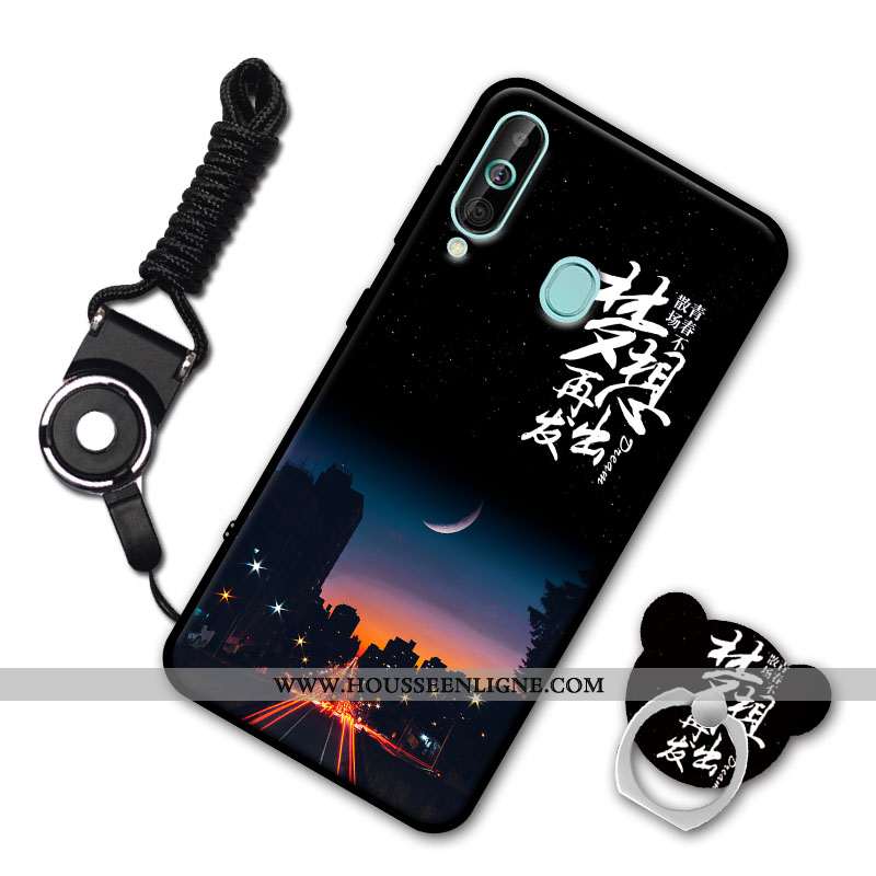 Housse Samsung Galaxy A60 Silicone Protection Ornements Suspendus Étoile Fluide Doux Étui Coque Blan
