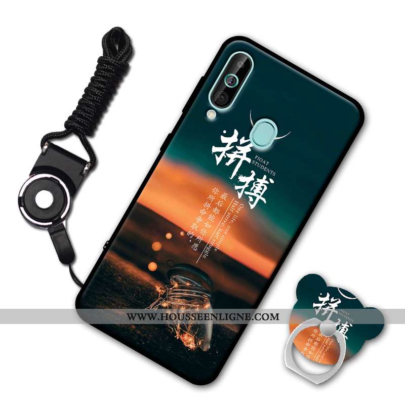 Housse Samsung Galaxy A60 Silicone Protection Ornements Suspendus Étoile Fluide Doux Étui Coque Blan