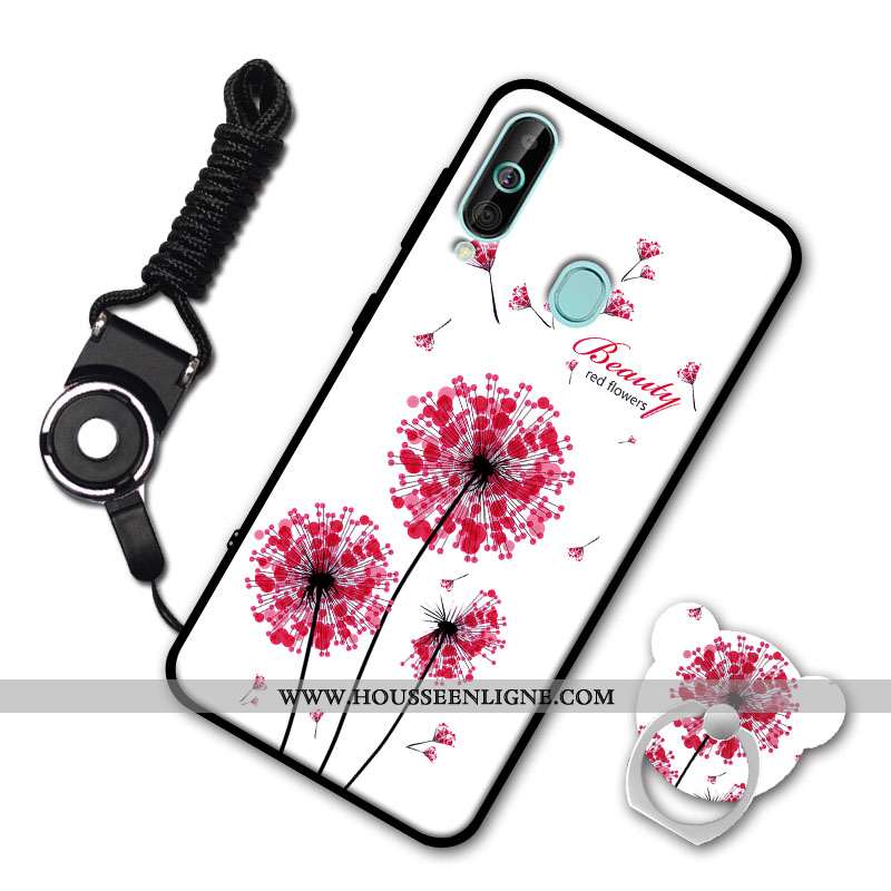 Housse Samsung Galaxy A60 Silicone Protection Ornements Suspendus Étoile Fluide Doux Étui Coque Blan