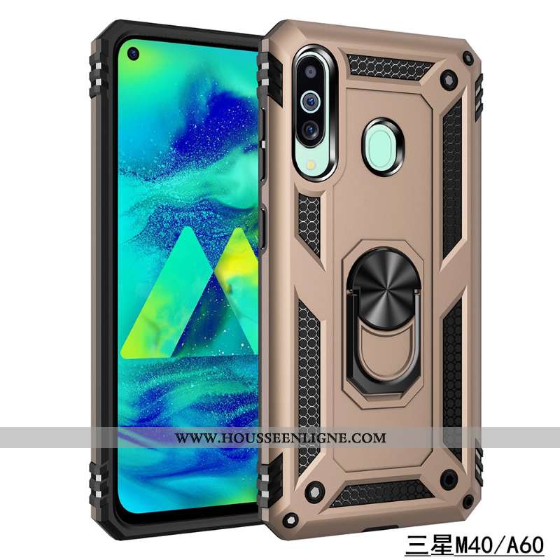 Housse Samsung Galaxy A60 Silicone Protection Trois Défenses Téléphone Portable Magnétisme Coque Inv