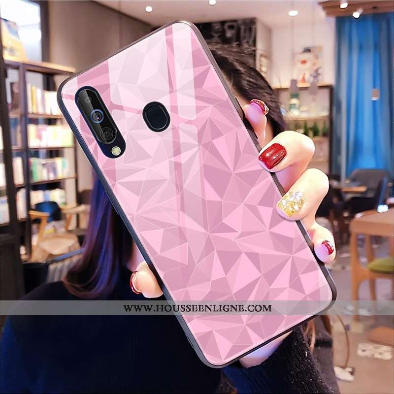 Housse Samsung Galaxy A60 Tendance Modèle Fleurie Étui Téléphone Portable Fluide Doux Bleu Étoile