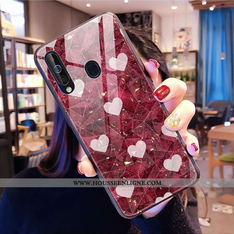 Housse Samsung Galaxy A60 Tendance Modèle Fleurie Étui Téléphone Portable Fluide Doux Bleu Étoile