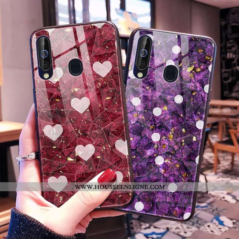Housse Samsung Galaxy A60 Tendance Modèle Fleurie Étui Téléphone Portable Fluide Doux Bleu Étoile