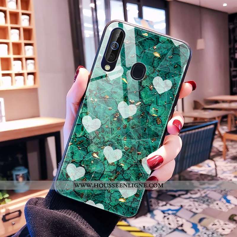 Housse Samsung Galaxy A60 Tendance Modèle Fleurie Étui Téléphone Portable Fluide Doux Bleu Étoile