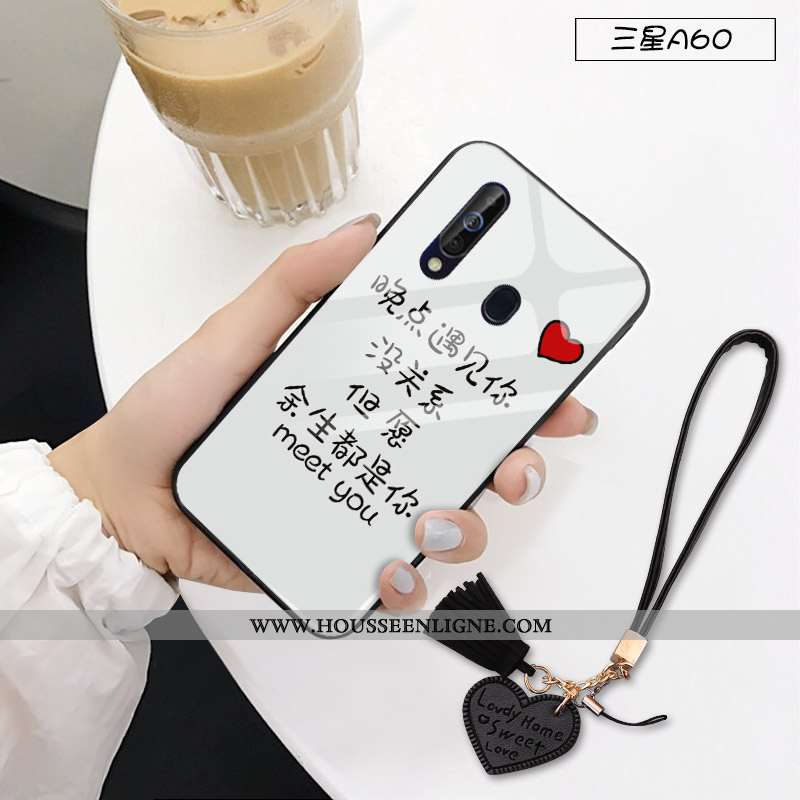 Housse Samsung Galaxy A60 Tendance Protection Étoile Personnalité Rose Téléphone Portable Difficile