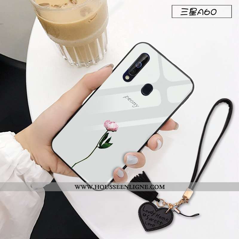 Housse Samsung Galaxy A60 Tendance Protection Étoile Personnalité Rose Téléphone Portable Difficile