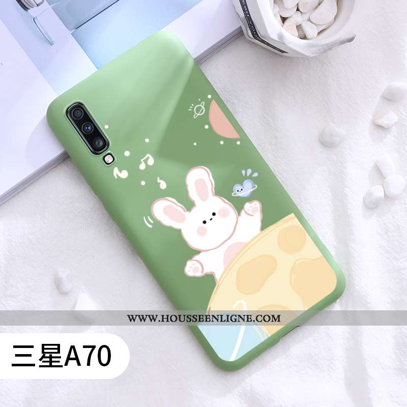 Housse Samsung Galaxy A70 Créatif Charmant Étui Tout Compris Étoile Lapin Protection Rouge