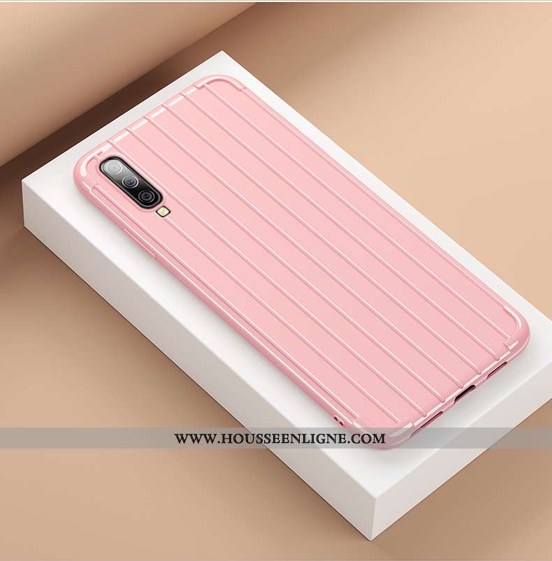 Housse Samsung Galaxy A70 Créatif Tendance Étui Incassable Net Rouge Jaune Silicone