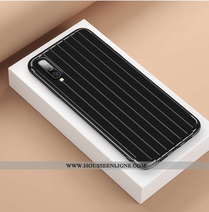 Housse Samsung Galaxy A70 Créatif Tendance Étui Incassable Net Rouge Jaune Silicone