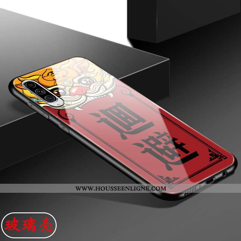 Housse Samsung Galaxy A70 Délavé En Daim Verre Antidérapant Simple Membrane Coque Étui Rose
