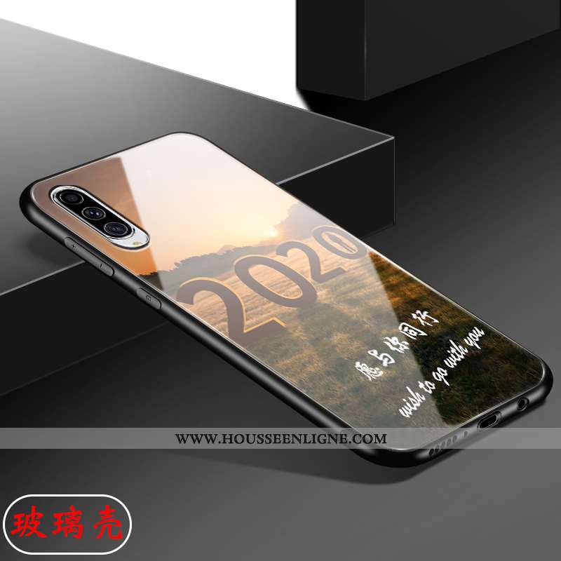 Housse Samsung Galaxy A70 Délavé En Daim Verre Antidérapant Simple Membrane Coque Étui Rose